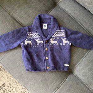 Janie and Jack Reindeer Cardigan (3-6 month)